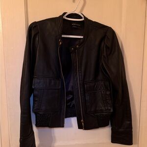 Moda International Black Leather Jacket